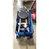 Image 1 : FOLDING BLUE WAGON, SHOPPING CART AND STOOL