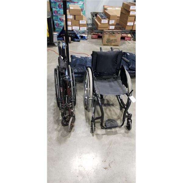 2 FOLDING WHEELCHAIRS