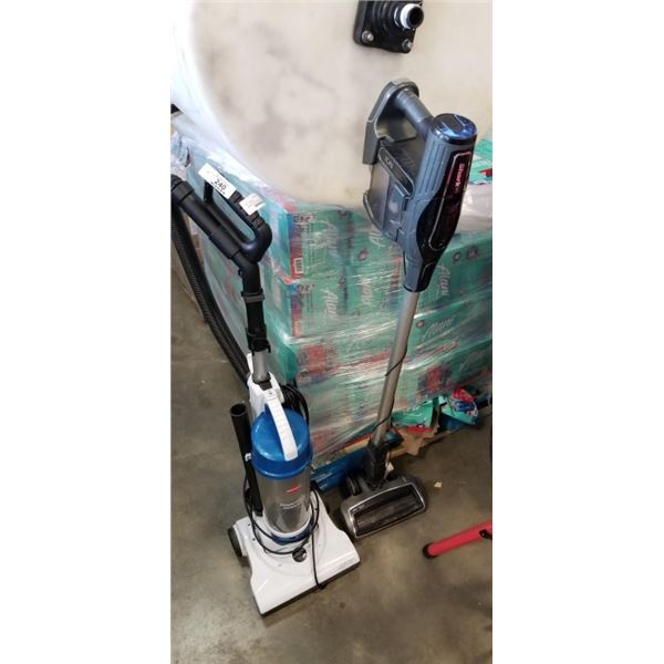 SHARK CORDLESS VACUUM AND BISSELL UPRIGHT VACUUM