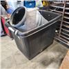 Image 3 : ROLLING WAREHOUSE BIN AND LARGE PLASTIC DRUM