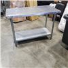 Image 1 : STAINLESS TWO TIER SHOP TABLE, 24 X 48 INCH