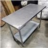 Image 2 : STAINLESS TWO TIER SHOP TABLE, 24 X 48 INCH