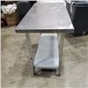 Image 3 : STAINLESS TWO TIER SHOP TABLE, 24 X 48 INCH