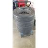Image 1 : SET OF BRIDGESTONE 175 65 R15 TIRES ON 4 BOLT RIMS