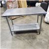 Image 1 : STAINLESS TWO TIER SHOP TABLE, 24 X 48 INCH