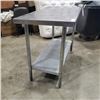 Image 3 : STAINLESS TWO TIER SHOP TABLE, 24 X 48 INCH