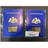 Image 1 : 2 23 KARAT GOLD LIMITED EDITION STAMPS FROM DOMINICA, FIRST ALL WING JET BOMBER AND FIRST MANNED SUP