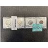 Image 1 : 4 1953 CANADIAN COINS 25 CENT AND 10 CENT .800 SILVER PLUS CHROME 5 CENT AND 1 CENT, FIRST QUEEN ELI