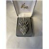 Image 1 : STERLING RHINESTONE BROOCH