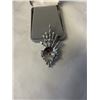 Image 2 : STERLING RHINESTONE BROOCH