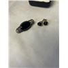 Image 2 : ANTIQUE MARCASITE STONE PENDANT AND EARINGS