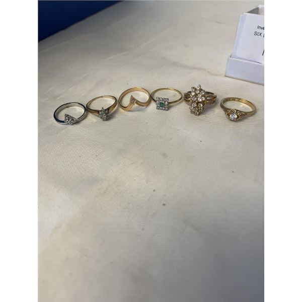 SIX DINNER RINGS
