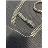 Image 2 : RHINESTONE BELT WITH MATCHING BRACELET AND BRUTALIST SLIDER BRACELET