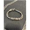 Image 3 : RHINESTONE BELT WITH MATCHING BRACELET AND BRUTALIST SLIDER BRACELET