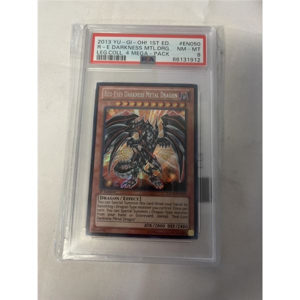 'RED-EYES- DARKNESS METAL DRAGON' GRADED NM-MT 8, 2013 YU-GI-OH! CARD