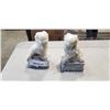 Image 1 : PAIR OF STONE FOO DOG STATUES