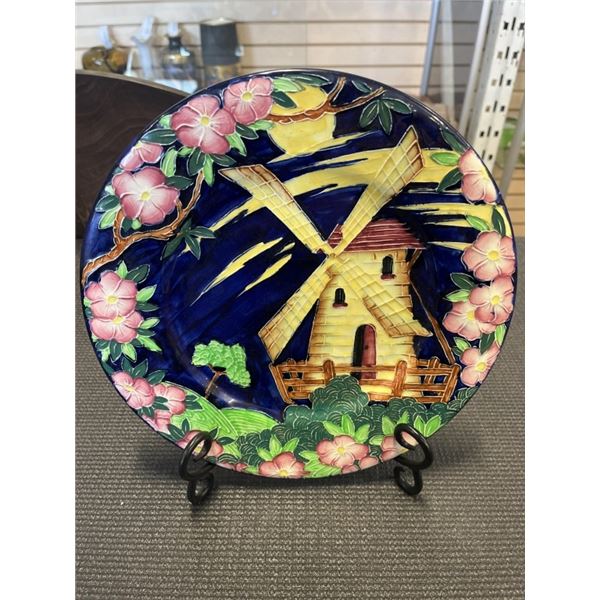 MALING 11" HAND PAINTED PLATE, "WINDMILL"