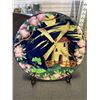 Image 1 : MALING 11" HAND PAINTED PLATE, "WINDMILL"