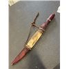 Image 1 : ANTIQUE KNIFE WITH LEATHER HANDLE AND SHEATH