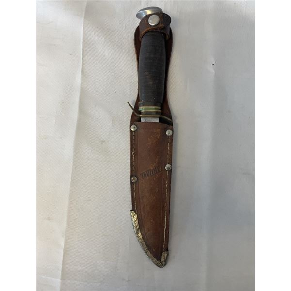 BONE HANDLED TRULINE KNIFE, STAINLESS SOLINGEN WITH SHEATH