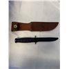Image 2 : USMC KA-BAR KNIFE WITH LEATHER SHEATH