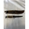 Image 2 : VINTAGE BONE HANDLED KNIFE WITH SHEATH MARKED MORA SWEDEN