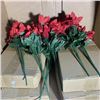 Image 2 : 4 SETS OF 6 NEW POINTSETTIA ARTICIAL FLOWER BOUQUETS