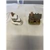 Image 2 : TWO MINIATURE DAVID WINTER FIGURES, "THE GRANGE" AND "EBENEZER SCROOGE'S COUNTING HOUSE"