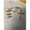Image 1 : LADIES VINTAGE PINS AND CROSS PENDANT