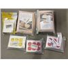 Image 1 : 2 NEW CASTER OIL PACKS, 3 PACKS MOSQUITO REPELLER PATCHES 180 PC PER PACK AND 300 CLEAR WHITEBOARD P