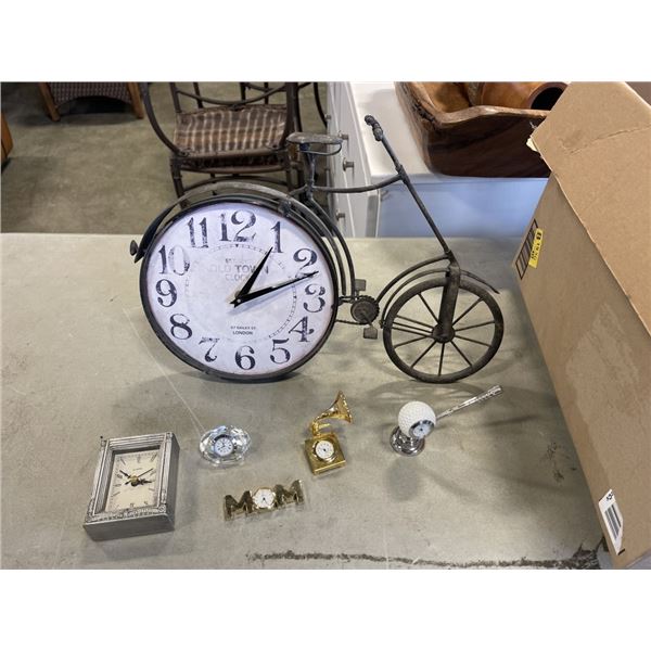 BIKE CLOCK AND MINIATURE CLOCKS