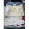 Image 3 : 2 TOTE AND BOX OF WRAPPING PAPER, PLACEMATS AND DOILLIES