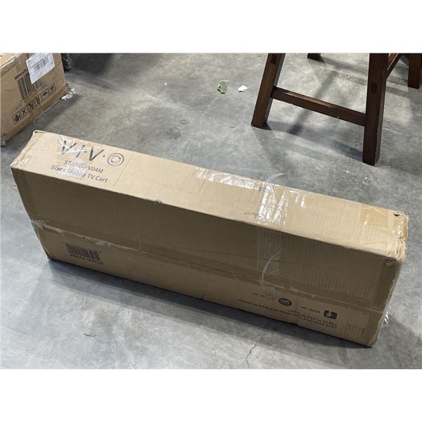 BLACK MOBILE TV CART