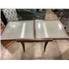 Image 5 : GLASS INSET DINING TABLE, MADE IN ITALY WITH 2 MATCHING DINING CHAIRS