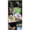 Image 1 : 2 SUNGLASSES WITH VISORS, 3 PACKS MOSQUITO REPELLER PATCHES 180 PC PER PACK, 2 LIGHTUP COLLAPSING DO