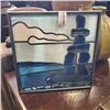 Image 1 : STAINED GLASS INUKSHUK, 14.5 X 14.5