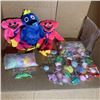 Image 1 : 2 NEW POPPY PLAYTIME KISSY MISSY PLUSH, NEW ROBLOX PLUSH, SQUISHY FIGURES AND 30PC OF SILICON CHICKE