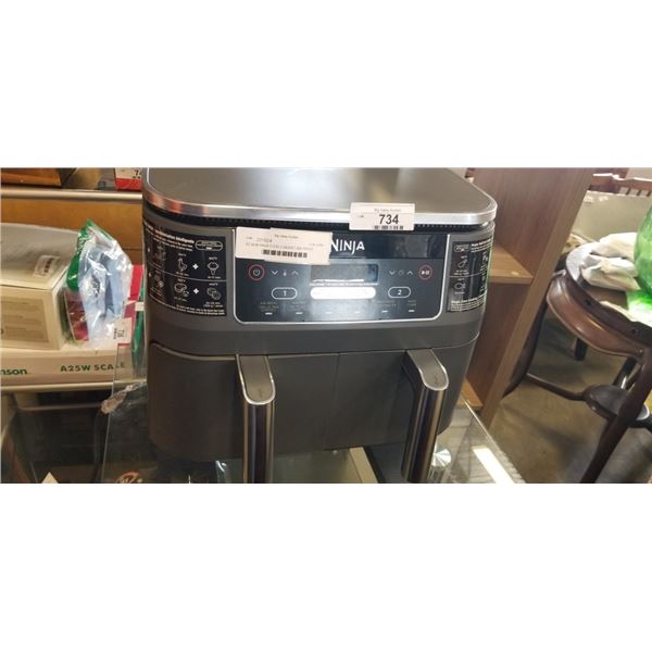 AS NEW NINJA FOODI 2 BASKET AIR FRYER TESTED WORKING