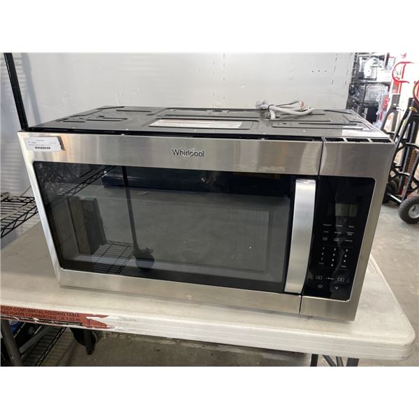 WHIRLPOOL OVER-THE-RANGE 1.7 CU FT MICROWAVE - TESTED WORKING, RETAIL $449