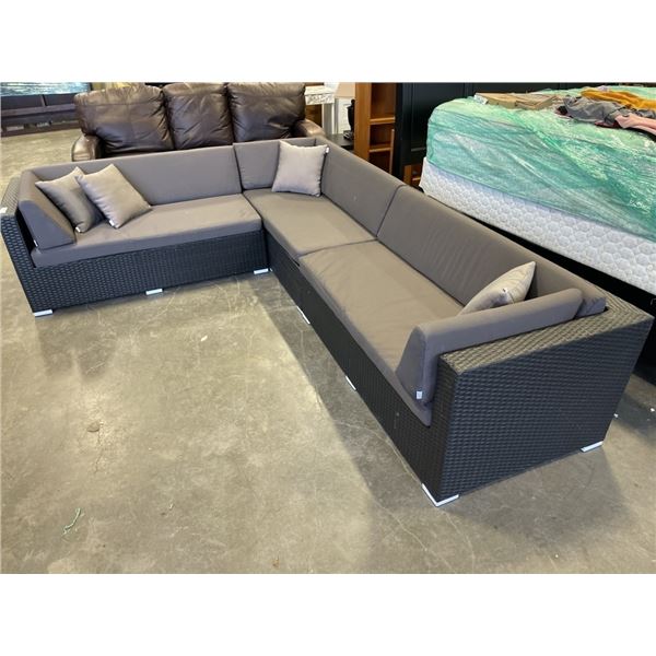 ISLAND PATIO ALUMINUM 3PC SECTIONAL SOFA