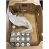 Image 3 : BOX OF LATERNS, BRASS JUG, COFFEE MIXER AND MORE