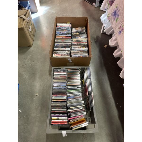 ASSORTED DVD'S AND TRAY OF CD'S