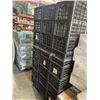 Image 1 : 24 BLACK PLASTIC STACKING BINS