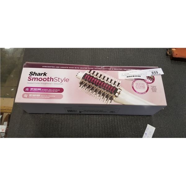 SHARK SMOOTHSTYLE HEATED COMB HAIR STRAIGHTENER - TESTED WORKING, RETAIL $129