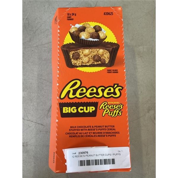 12 REESE'S PEANUT BUTTER CUPS / PUFFS