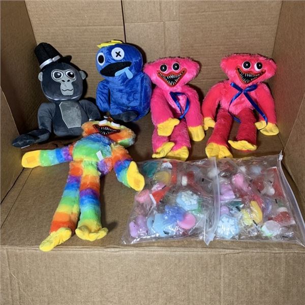 NEW MONKEY TAG PLUSH, 2 POPPY PLAYTIME KISSY MISSY PLUSH, RAINBOW PLUSH, NEW ROBLOX PLUSH AND SQUISH