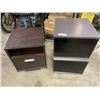 Image 1 : 2 PC GLASS DOOR CABINET AND NIGHTSTAND