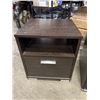 Image 3 : 2 PC GLASS DOOR CABINET AND NIGHTSTAND