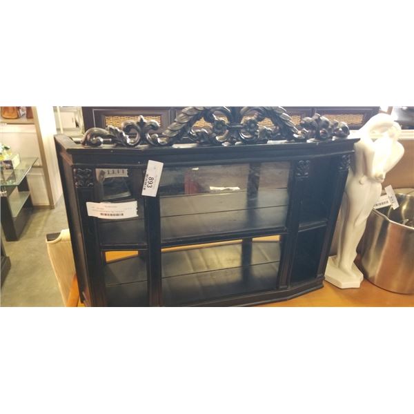 VINTAGE MIRROR BACK TWO TIER SHELF