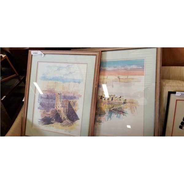 2 RIC DAVID WATERCOLORS, ARIZONA, NOTHING IS FOREVER AND PENTHOUSE LIVING